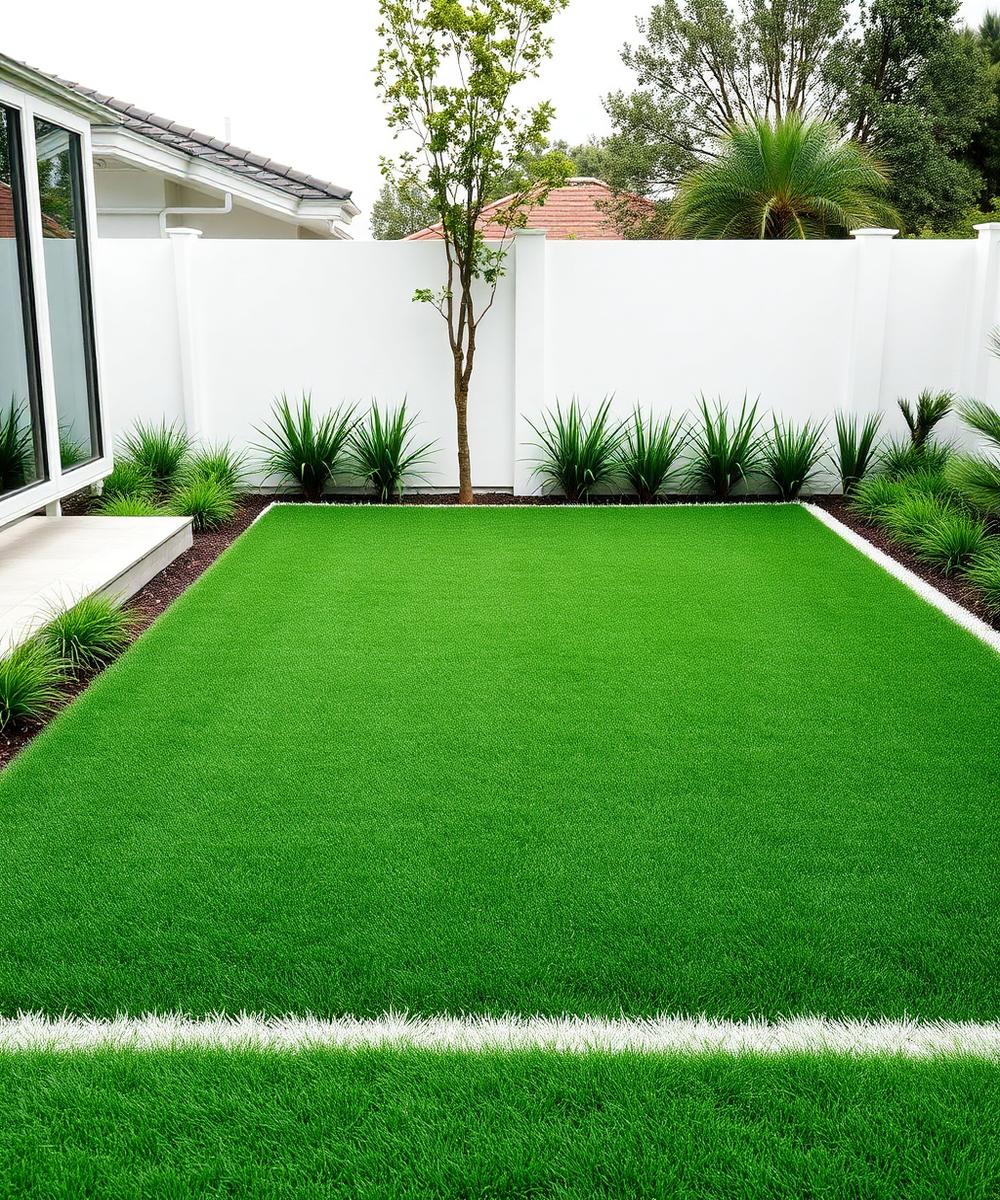 Modern Courtyard — Turf installation